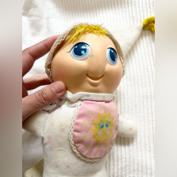 Vintage 80s White Glow Worm Plush Doll Two Faces Working Condition - Picture 4 of 11